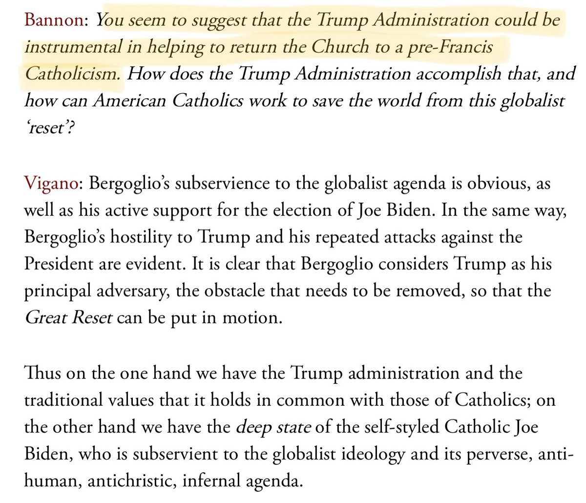 In his interview with Viganò, Steve Bannon makes clear what so many anti-Francis Catholics have been trying to do the last few years.