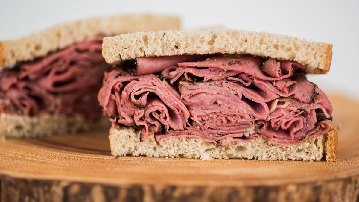 Our roast beef is slow roasted to the perfect rare.  Perfect for a quick Monday night open-faced sandwich meal.