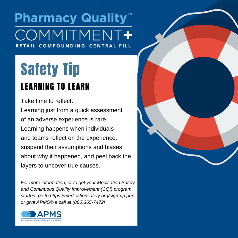 Happy New Year! Let's make 2021 a great year, by reflecting on experiences from 2020, as a team. #PSOPower #pharmacy #medicationsafety
