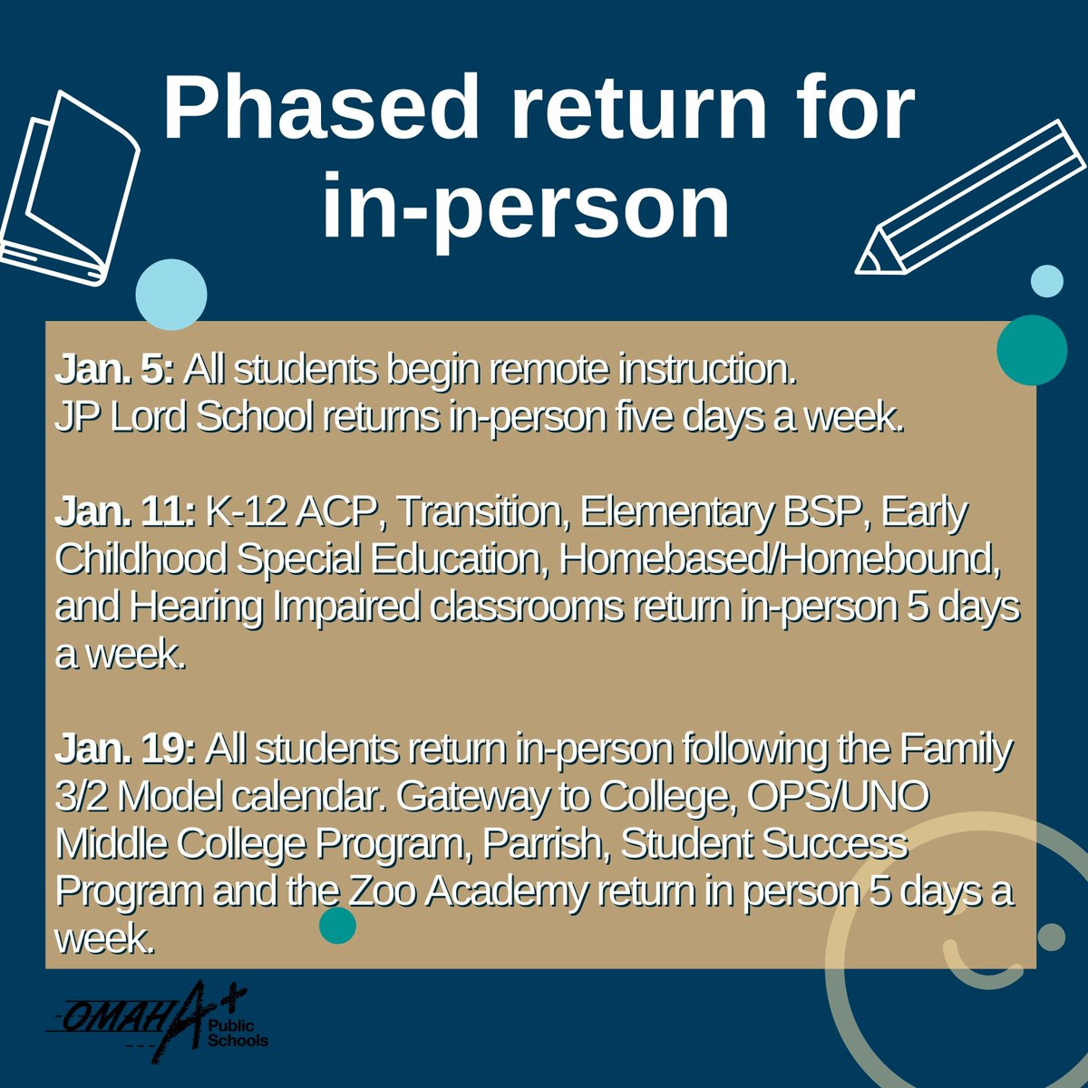 We are excited to welcome back OPS students tomorrow, Jan. 5, for the beginning of the second semester! Find out more here: bit.ly/2RLnYk5