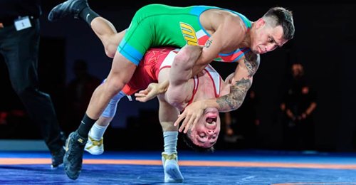 USAWrestling's tweet photo. #GrecoMonday: The four wrestlers sitting in the best-of-three Olympic Team Trials finals

📝: https://t.co/qM886otkAu https://t.co/7AJed9wuTL