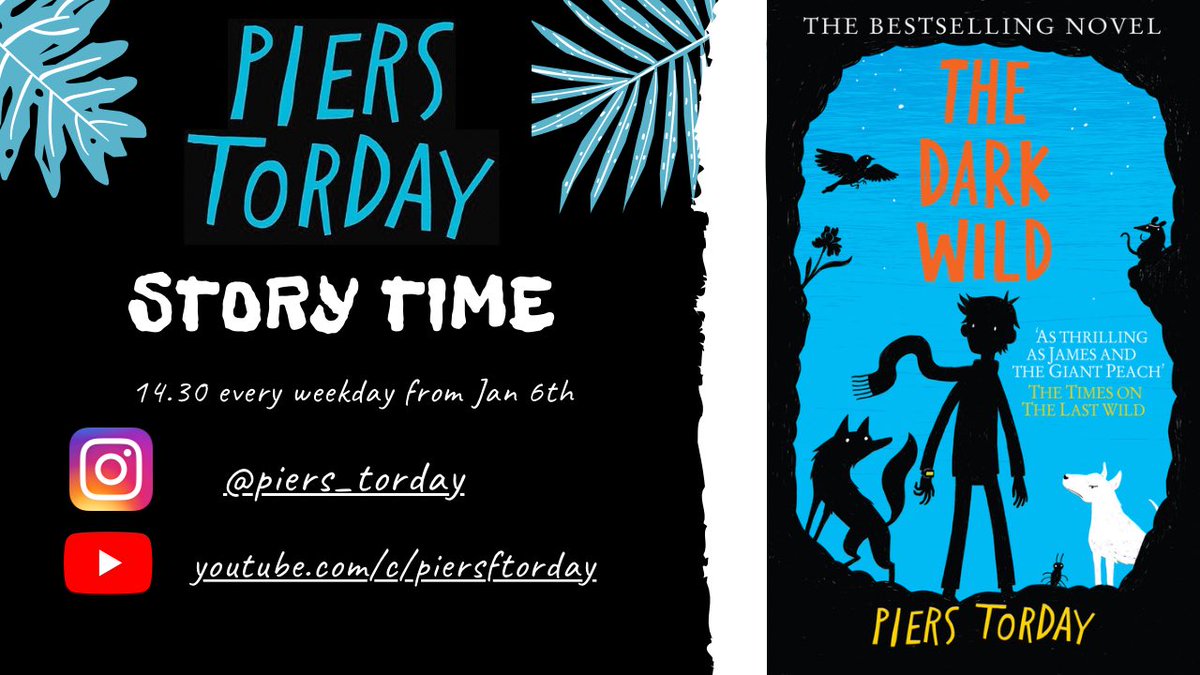 Lockdown time means storytime.

Will be reading The Dark Wild* at 2.30pm every weekday from Weds 6th Jan, a chapter a day, live on Instagram, or catch up later on YouTube, until we’re out. Hope to see some of you and your gang there.

*all animal voices included free of charge