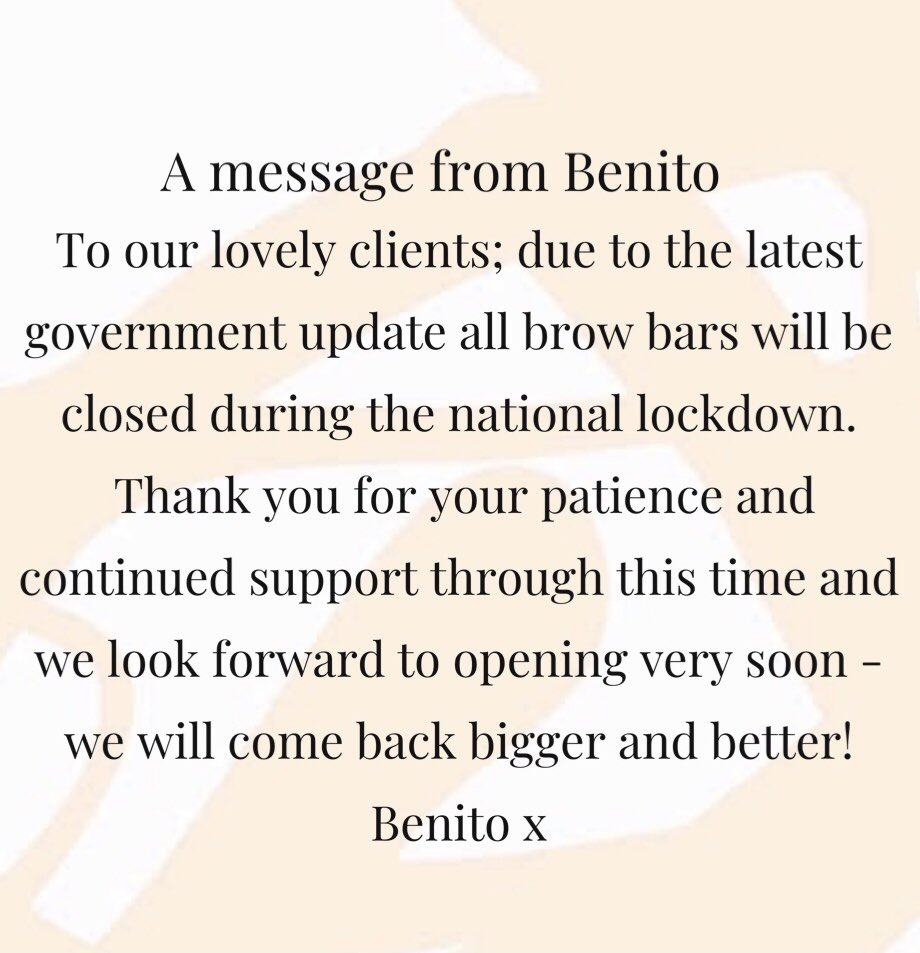 benitobrowbar's tweet photo. We will continue to share incredible and inspiring stories on our Instagram stories during this lockdown. Stay Safe xx https://t.co/YCZtZTa8al