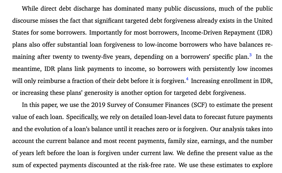 Importantly, this is *NOT* an estimate of where federal $$ "flows" if we  #CancelStudentDebt. It's not even a look at who has student debt right now.It is a value judgement wrapped in the language of empiricism.