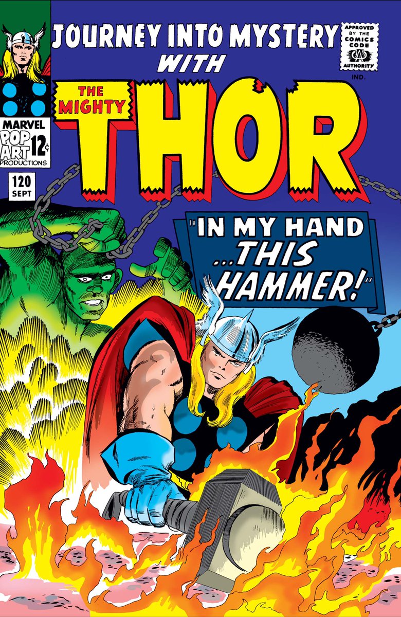 Journey Into Mystery #120-Sep 1965-After repairing his hammer, #Thor returns to #Asgard to show #Odin proof of #Loki's cheating during the Trial of the Gods. How will Odin punish the God of Evil? https://t.co/fJLi5gFBxR