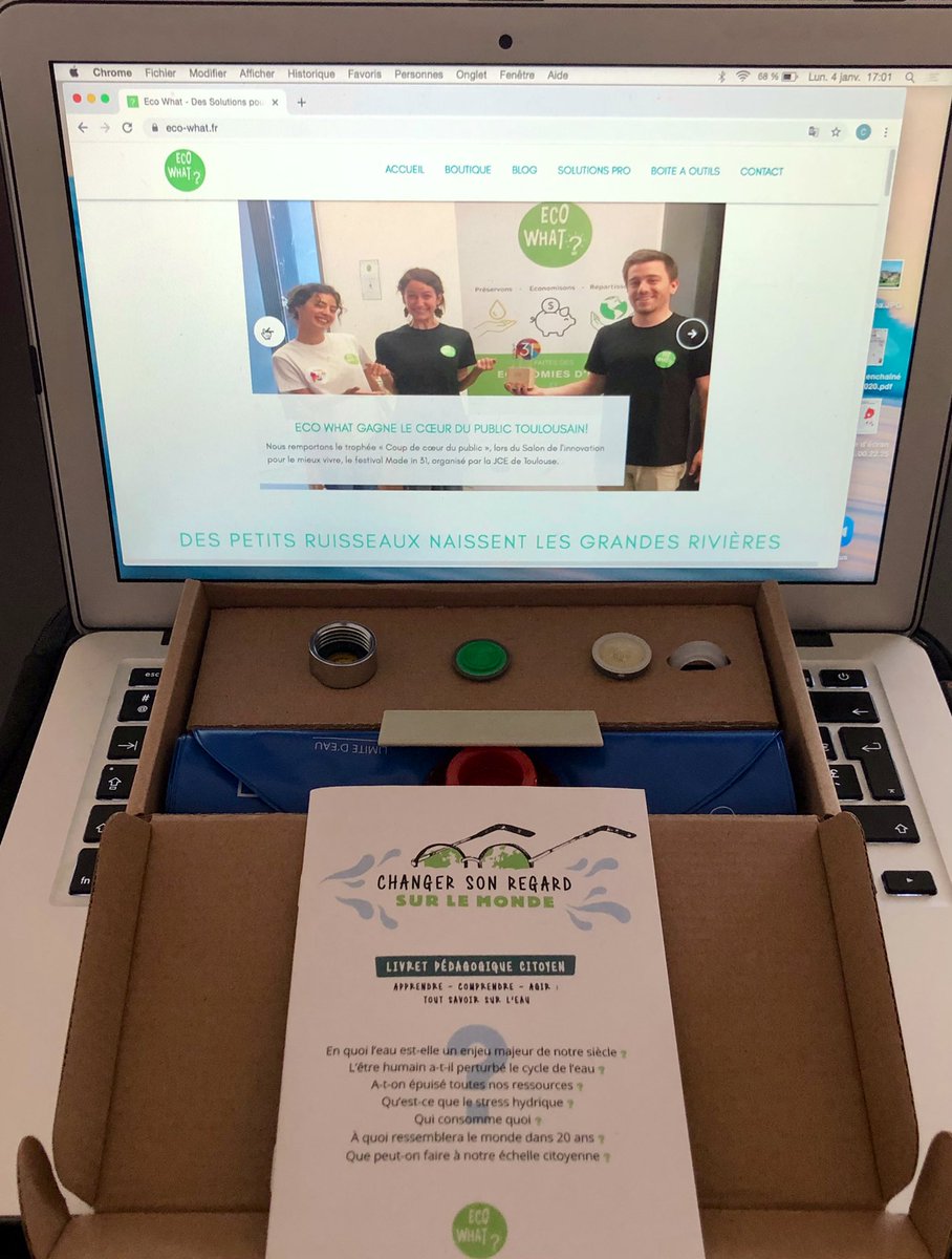 Ce soir c’est Noël après Noël : 1 jolie surprise ds ma boîte aux lettres ! Un grand merci <a href="/what_eco/">EcoWhat?</a> pr cette gentille attention 🙏🏻 Ravie que l’action #MadeIn31 de <a href="/JCEToulouse/">JCE Toulouse</a> ait contribué à vous révéler en 2019 🚀 Au plaisir d’échanger s/ l’avancée de vos projets 😉 #innovation