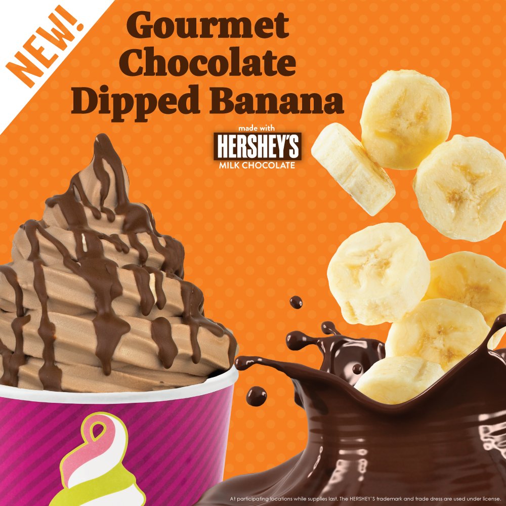 Introducing Menchie’s Gourmet Chocolate Dipped Banana made with Hershey’s Milk Chocolate froyo flavor. This delicious flavor is made with the sweet, iconic Hershey’s milk chocolate and blended with banana. @hersheys 🥰🍫🍌#HappyNewYear #NewYear2021 #Chocolate #ChocolateLover
