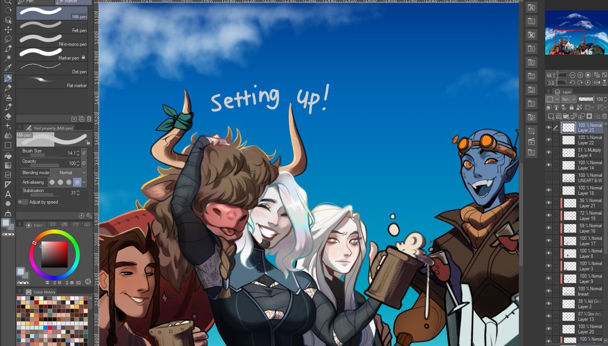 hi! im live on twitch and finishing a drawing up to the madoka magica ost, hope to see folks there!

----> twitch.tv/itsfeaqu