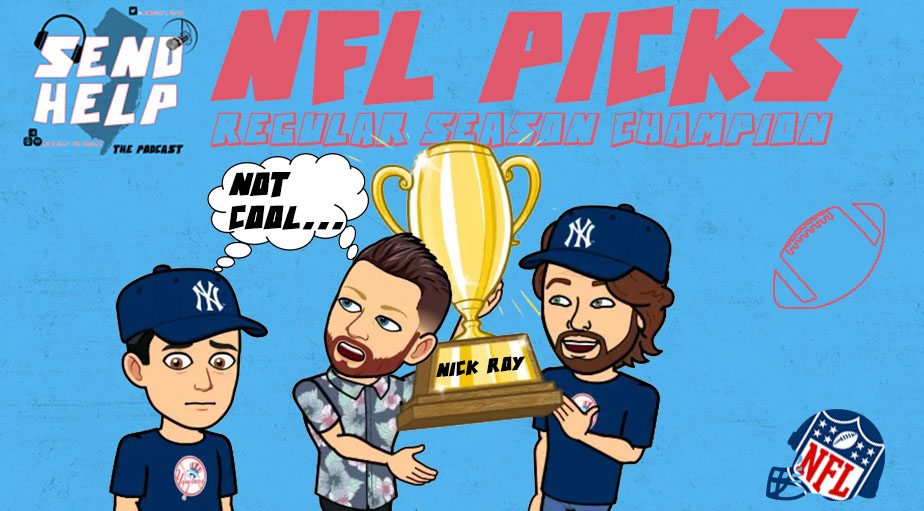 SendHelp_ThePod's tweet photo. After 17 weeks in the @NFL season and 100 selections, we have a #NFLPIcks CHAMPION 🏆 (regular season). @NickRoy23 takes it home! It being nothing but bragging rights. 👏 https://t.co/3CdP1Ynssf