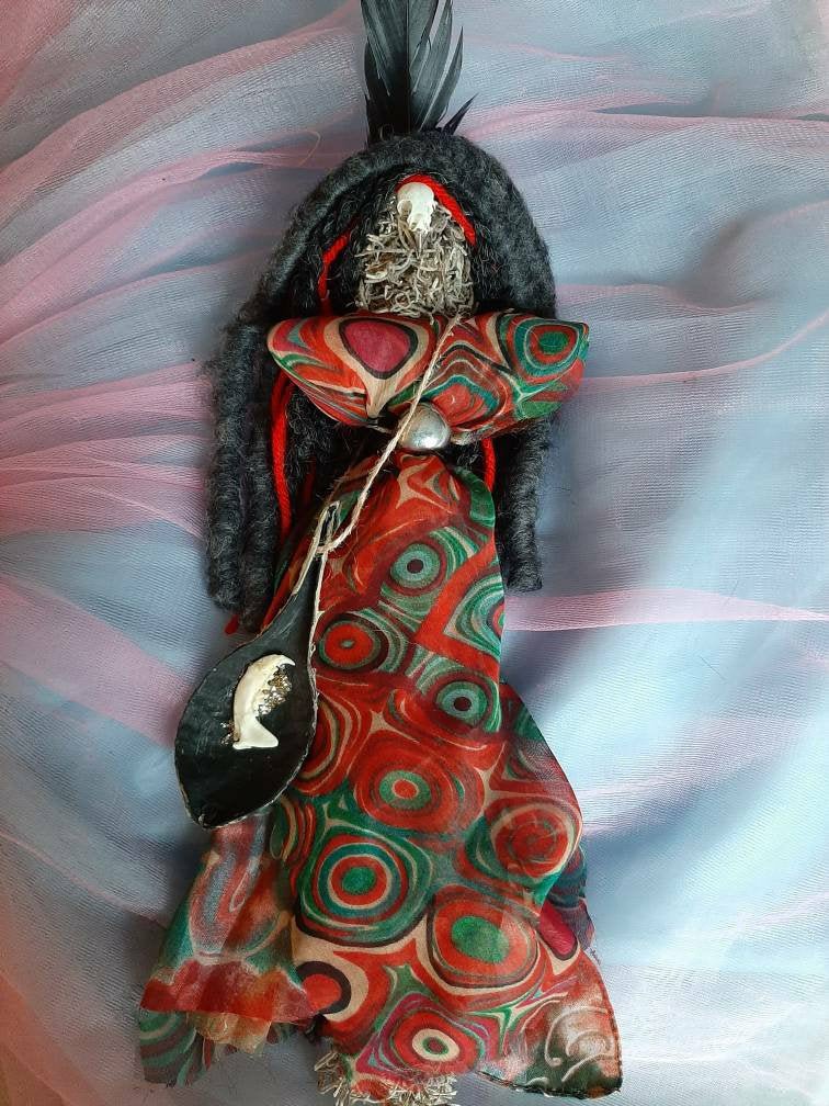 Fetish Voodoo Doll for spiritual and physical cleansing,  protection, blessing, healing , assisting others, good luck, real bird skull #etsy #red #allthingspositive #restoringhealth #spiritualcleansing #realbirdskull #fetishdoll #neworleans #realbirdskull etsy.me/3rMfklU