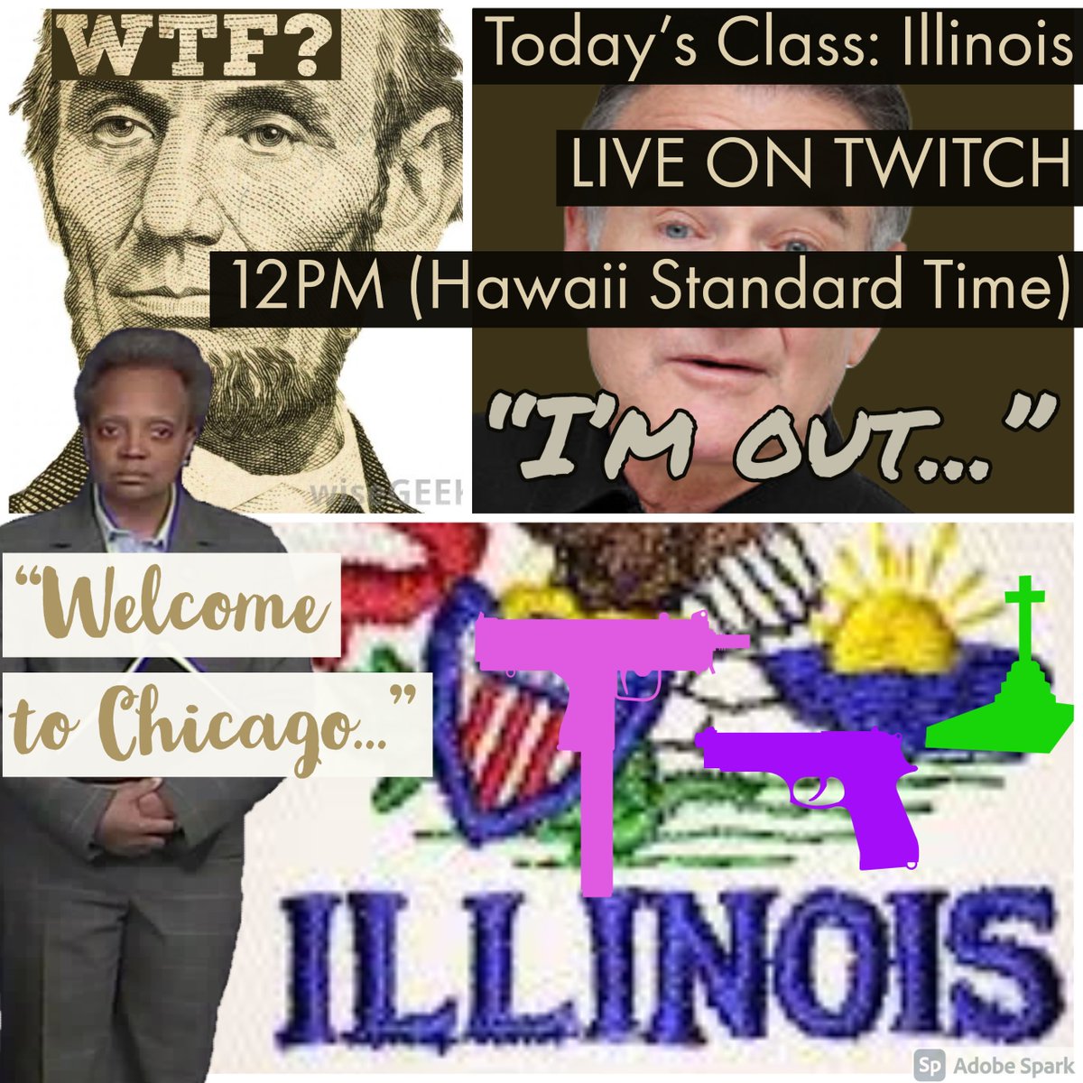 GregoryBrandt's tweet photo. Today is the first class of the year. We will be learning about #Illinois LIVE on #Twitch at 12PM Hawaii Standard Time! My #LIVECLASSROOM IS GOING TO BLOW UP THIS YEAR!~WATCH! #MrGLIVE #TEACHERLIVE https://t.co/FTsN1JiHXw