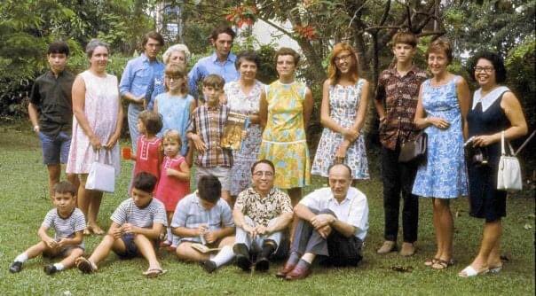 Singapore Friends meeting circa 1968. I’m the blond one in the home made dress. Quakers at the time were supporting many conscientious objectors from the Vietnam War. Mum got involved in packing up penicillin and other medication to send to the civilian population of Vietnam.