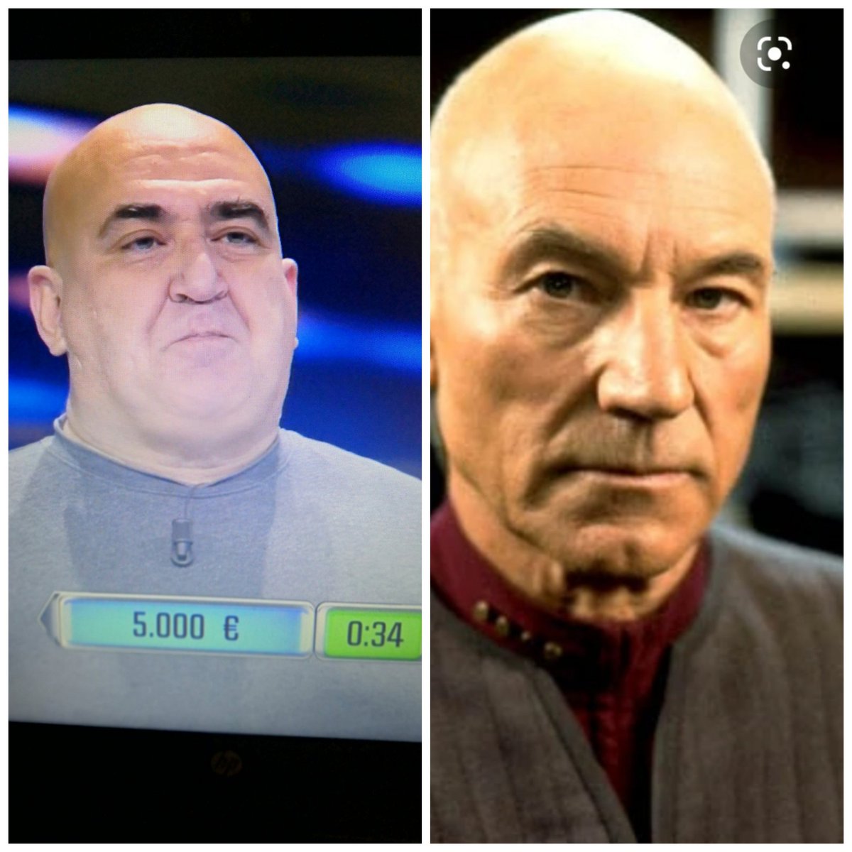 Pep es un gran jugador y, seguramente, un descendiente del personaje de Start Trek Jean-Luck Picard. ¿Algún otro #parecidorazonable? #elcazador197 <a href="/ElCazadorTVE/">El Cazador</a> #parecidosrazonables