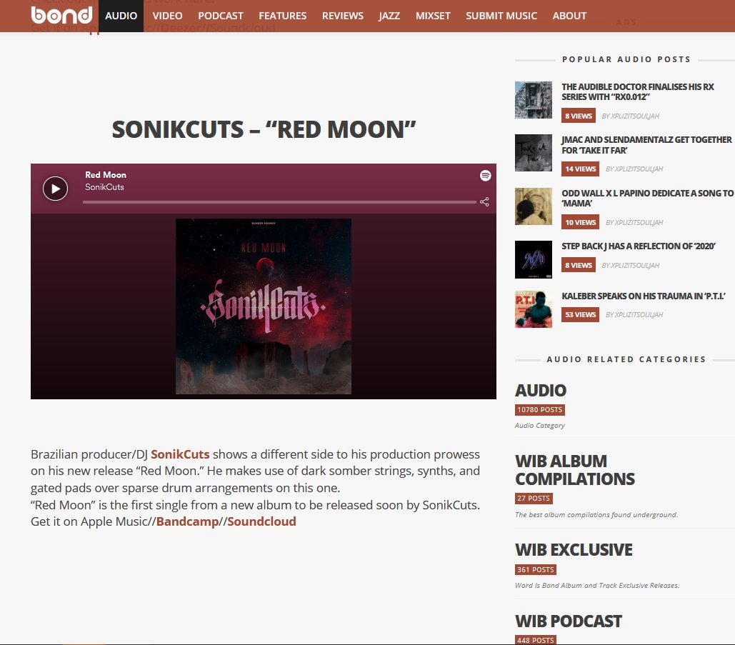 bunkersounds's tweet photo. 🔴 "Red Moon" by @sonikcuts  on @thewordisbond
 #sonikcuts #bunkersounds #redmoon #NewMusic #HipHopMusic 
https://t.co/uPnZtzVaaP https://t.co/knHkViCx9u