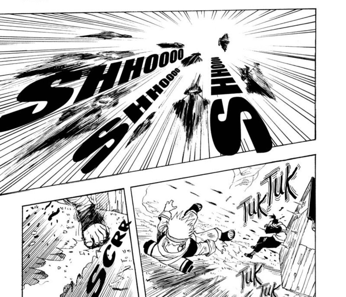 Lettering is on point the entire chapter but the SHOOOOOs at those wild angles, following the kunai is aaaaa so good. Love that the knices are all at different POVs too.  #Grantuto