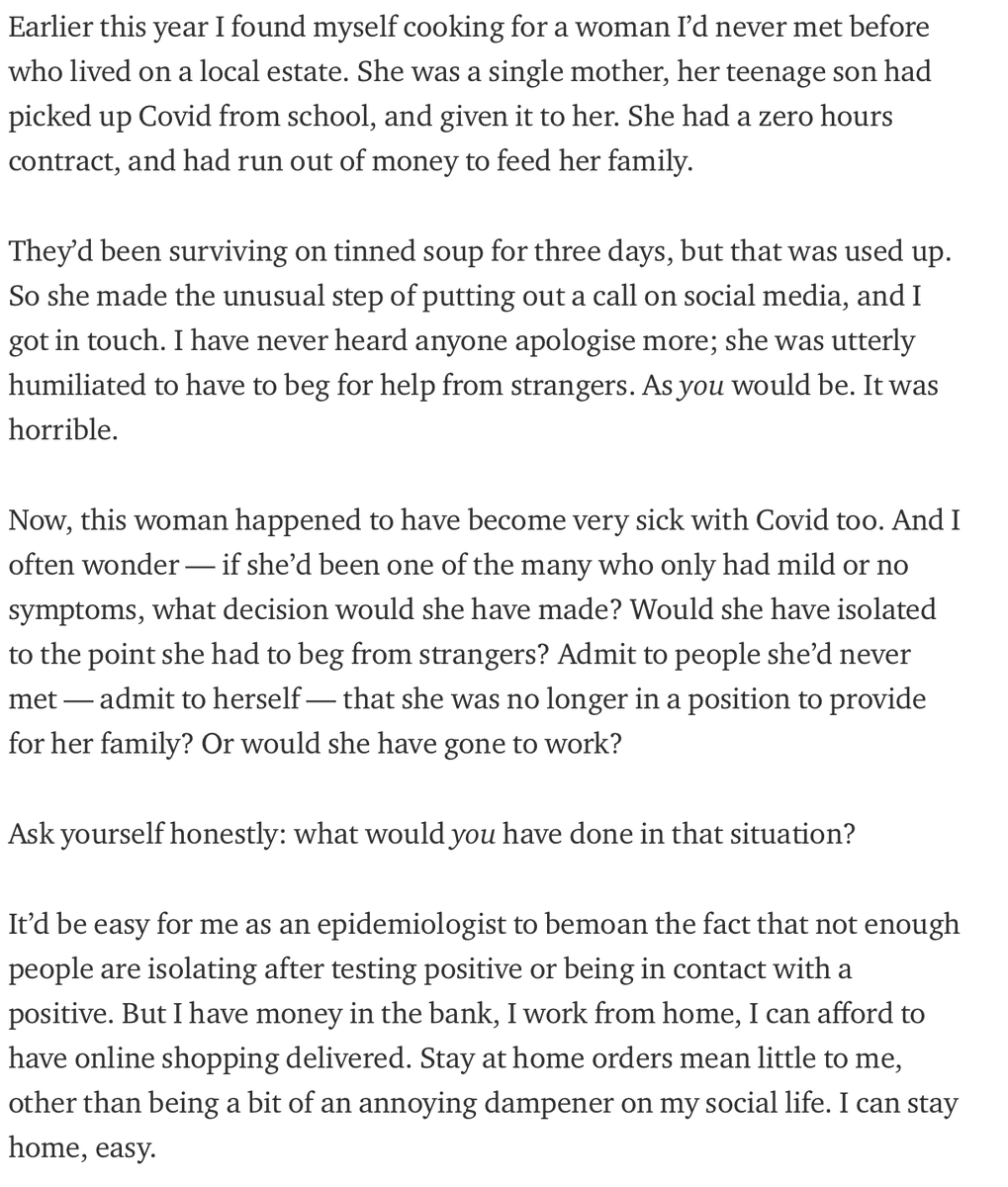 Whilst this is a particularly bad example, similar stories are happening all across the country. There are so many accounts of people who simply cannot afford to stay off sick, no matter how much they want to or how much scientists or government tell them too. 9/