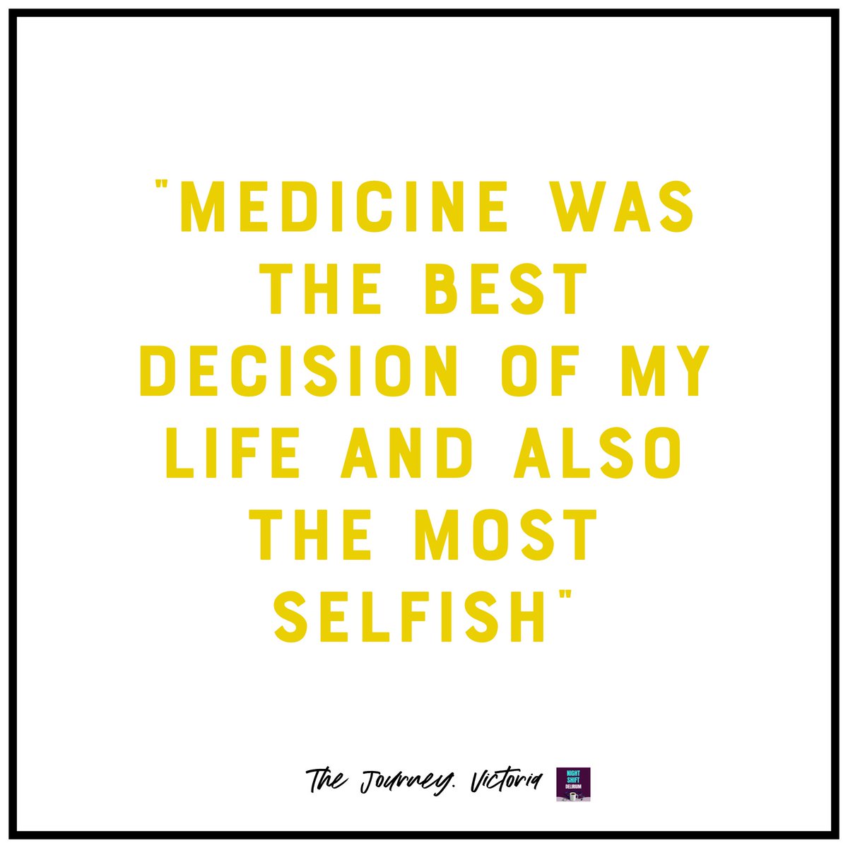 DeliriumShift's tweet photo. The Journey: Victoria
Streaming on all platforms.
#meded #doctors #residency #linktree #applepodcasts #spotifypodcasts #training #nhs #jrdr https://t.co/F05PqVzAww
