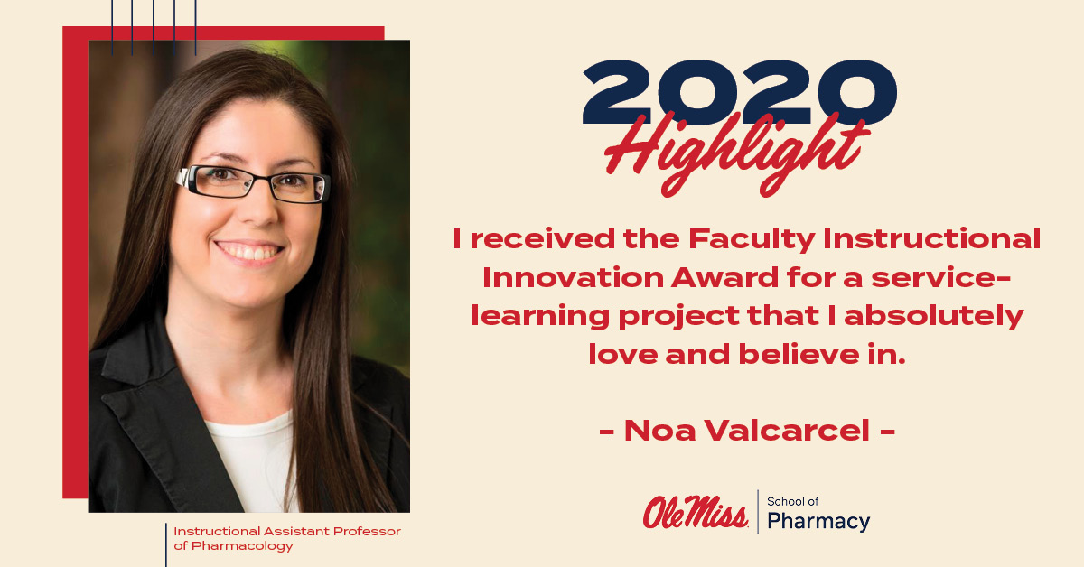 olemisspharmacy's tweet photo. Our #StellarFaculty had some great highlights in 2020. Can't wait to see what is in store for 2021! https://t.co/596zUvCj7A