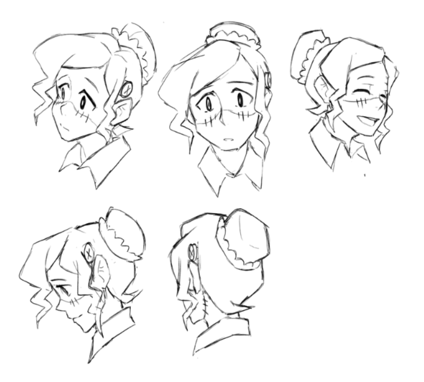 streamed with friends and drew a bunch of head angles 