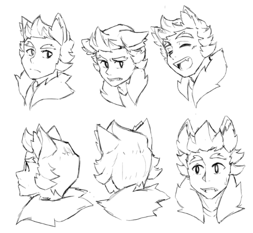 streamed with friends and drew a bunch of head angles 