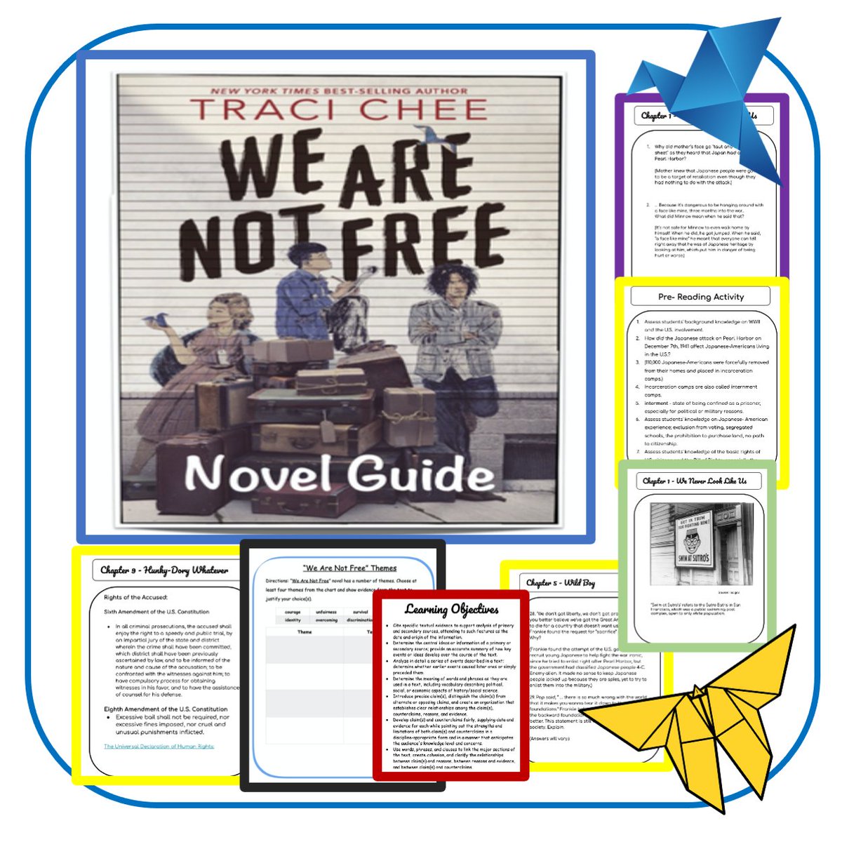 KidsRead09's tweet photo. "We Are Not Free" - by Traci Chee - Novel Guide - Google Classroom https://t.co/oNC9GUD7zI #americanhistory #novelguide #highschool #googleclassroom #wearenotfree #tracichee https://t.co/GfvZhJjEmV
