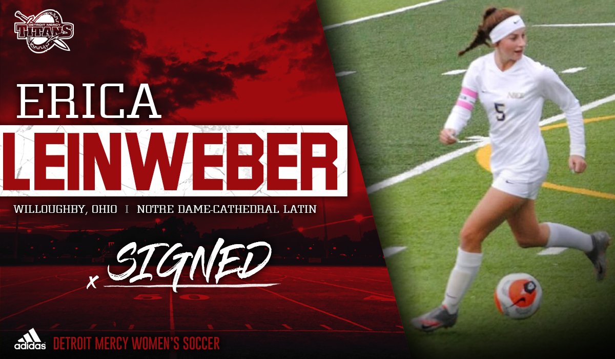 DetroitWSOC's tweet photo. Awesome to have Erica Leinweber in the program
⚽️Earned North Coast League 1st Team honors in 2019, 2nd Team laurels in 2018 &amp; Honorable Mention All-Conference in 2017
⚽️Has posted 55 goals &amp; 24 assists as a prep, leading her team in scoring three times #DetroitsCollegeTeam https://t.co/6Aoe2Qh7Ci