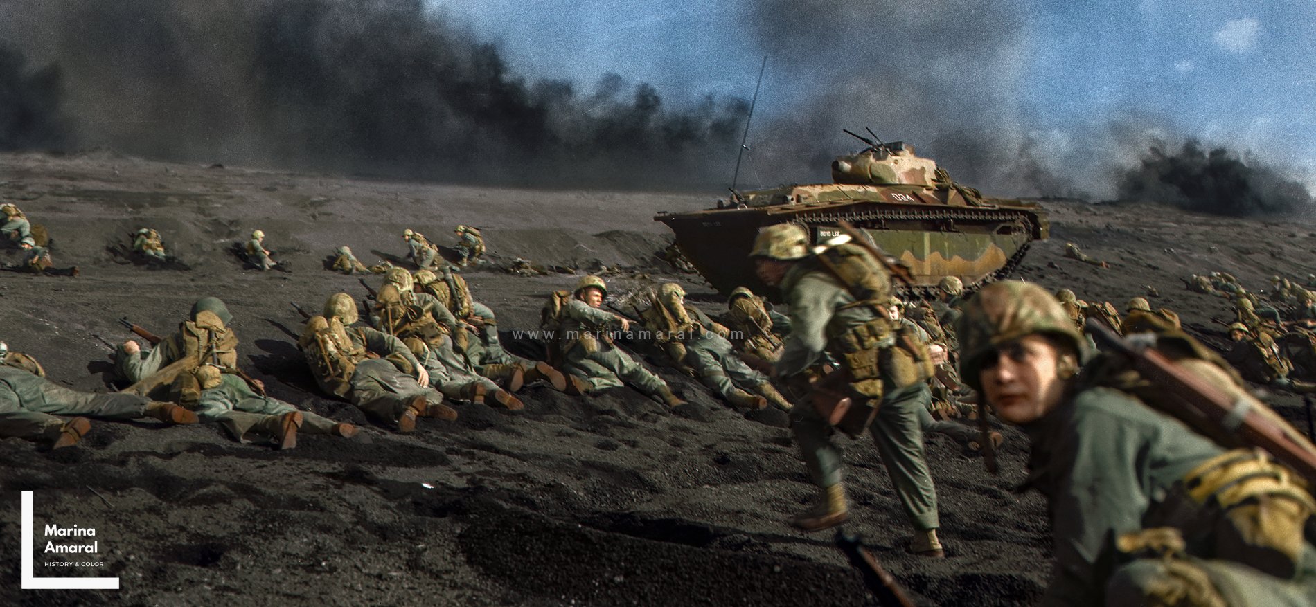 Shell-shocked soldier - Marina Amaral - Photo Colorization