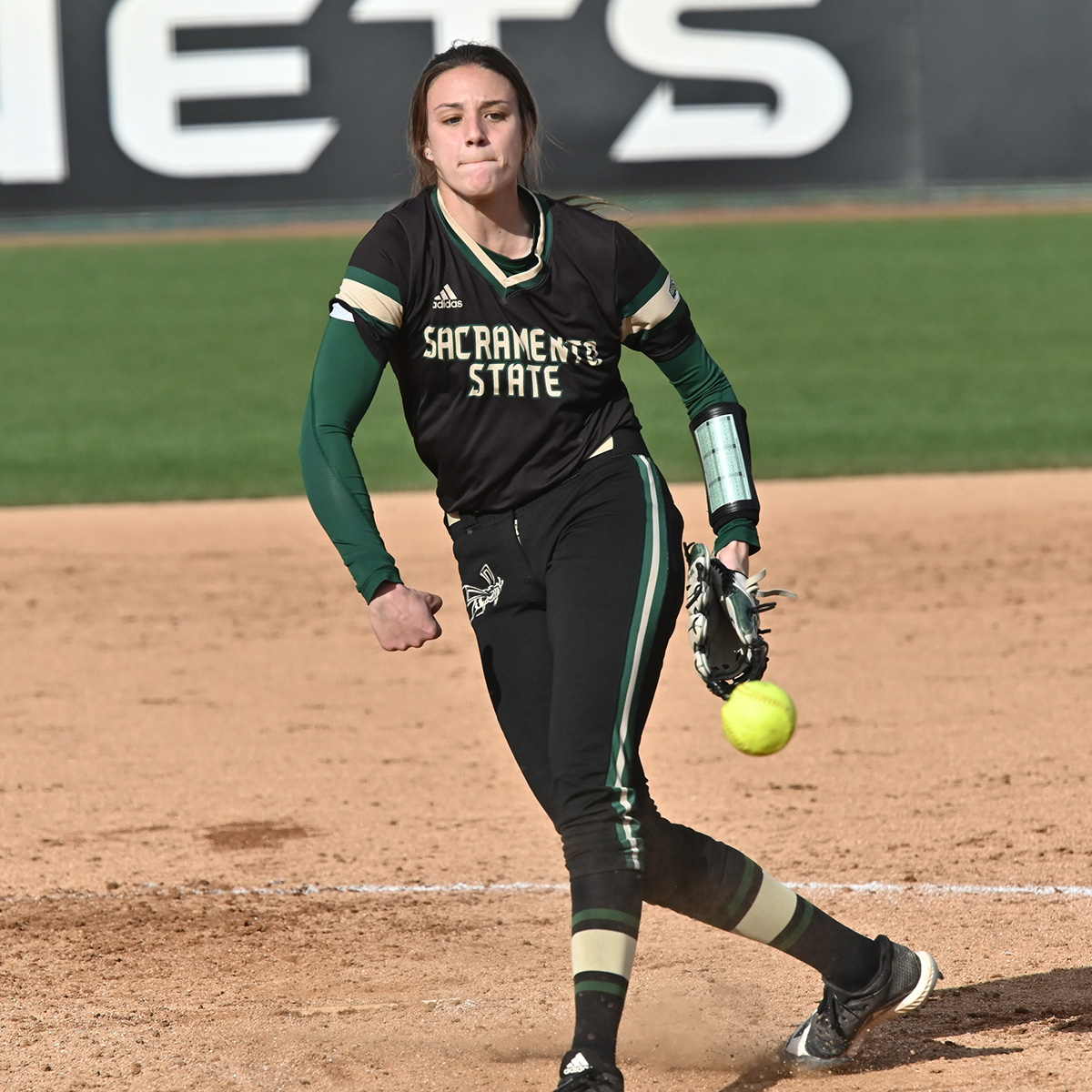 Marissa Bertuccio file
• Sophomore pitcher
• Hometown is Merced, CA
• Entering 2nd year
• 5-2 with a 1.88 ERA in 2019 shortened season
• 5.2-to-1 strikeout to walk ratio
• Led Big Sky in ERA as a freshman
• 26th in nation with 0.99 walks per 7 inn
• Big Sky all-academic