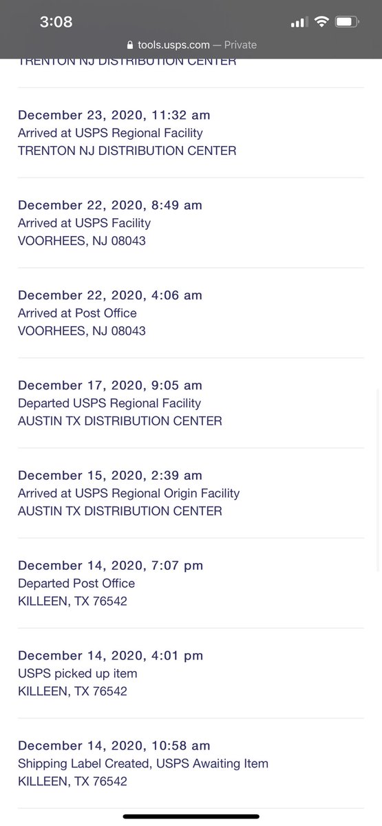 FoundryWorks's tweet photo. @BayouWhaler Texas Texas jersey jersey Philadelphia Florida Pittsburgh now off the map #USPSdelays https://t.co/QbuxMFclZh