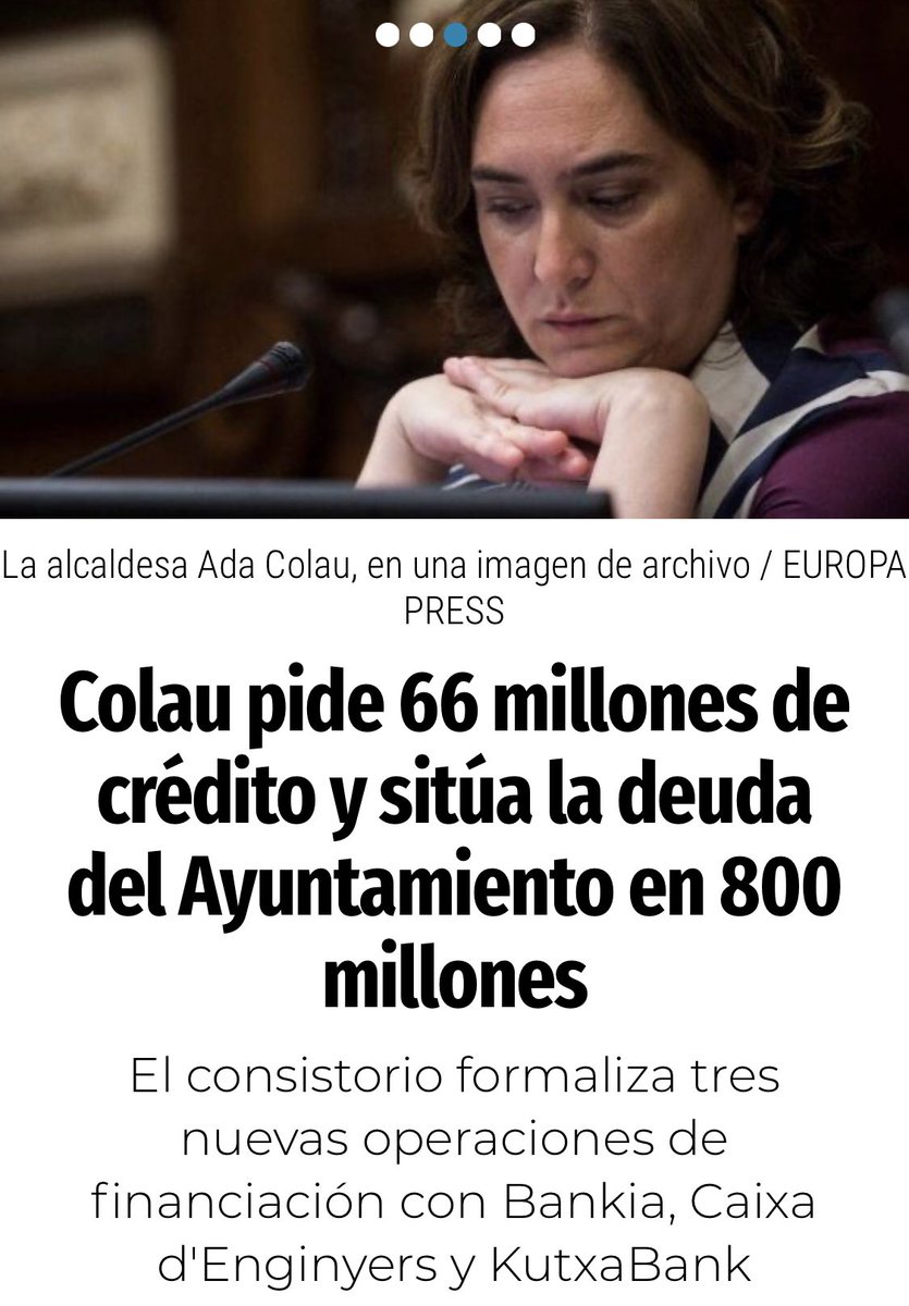 aleixclario's tweet photo. 🏢 Ajuntament de Barcelona:

🚫 Jordi Hereu (2009-2011): 781,8 milions de dèficit.

✅ Xavier Trias (2011-2014): 221 milions de superàvit.

☢️ Ada Colau (2015-2021) 👇 https://t.co/lYVJZczNyx