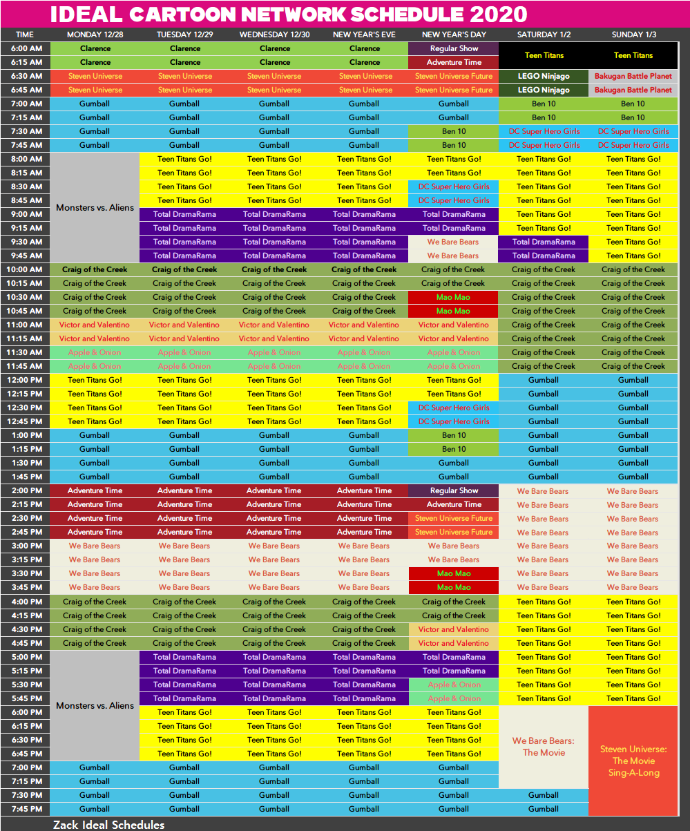Zack Ideal Schedules on Twitter: Zack Ideal Schedules on Twitter: