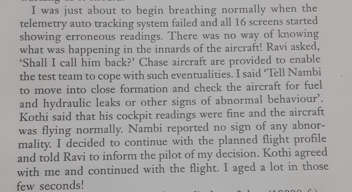 But, wait, everything wasn't alright. Soon the telemetry data went all haywire. The Flight Control Center had no idea what was happening. WC Kothi reported the LCA was flying just fine. With no visible issue with the aircraft, the mission was allowed to continue.10/n