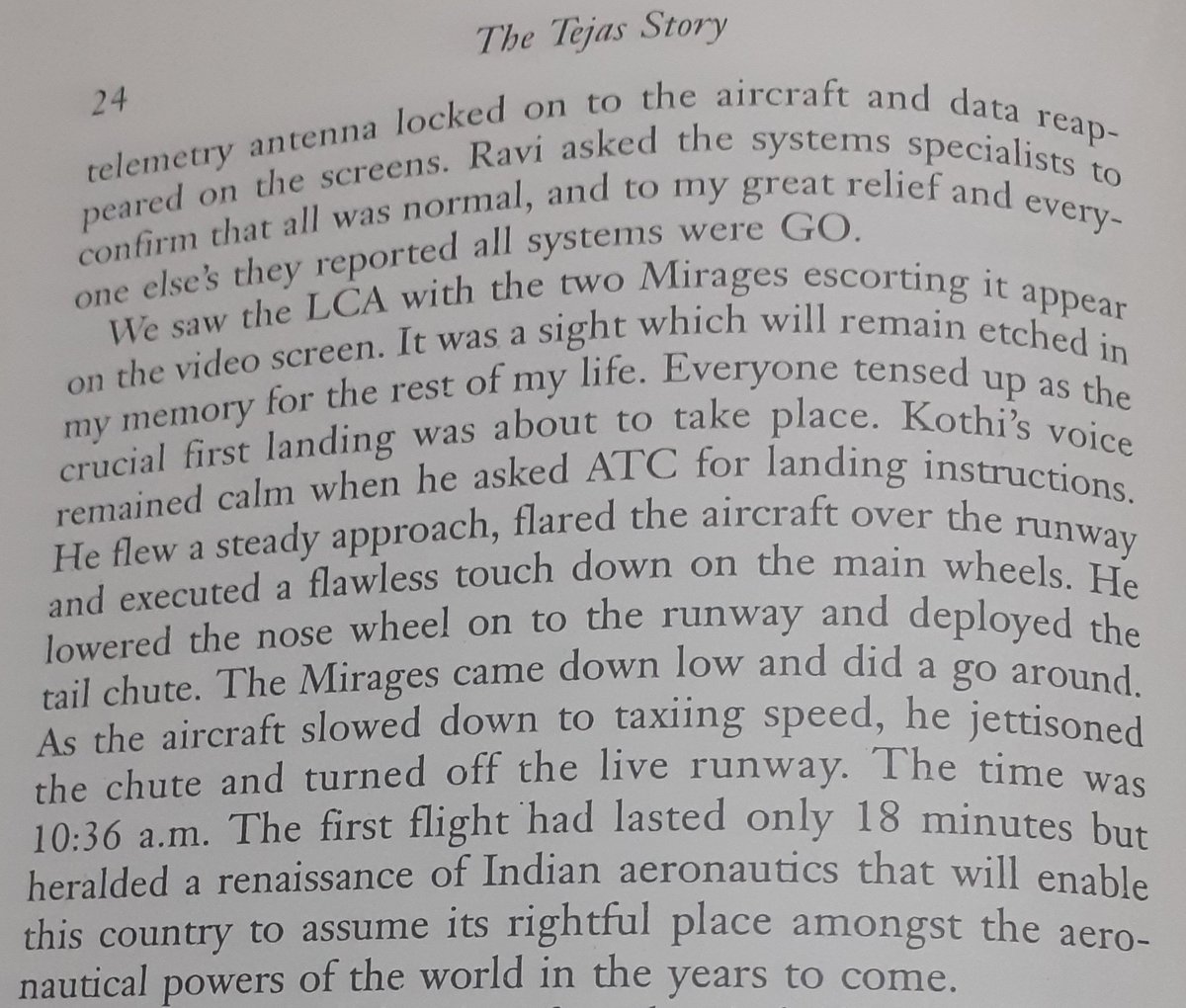 Now it was time for another breathless moment when first Landing was about to happen.But WC Kothi executed a flawless landing. The first flight lasted only about 18 min but it indeed heralded a new era for the Indian Aviation.14/n
