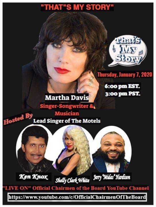 Join us #Thursday for a live interview- get your questions ready! #thatsmystory #MarthaDavis #mondaymotivation #areyouready #themotels Will we see you there? youtu.be/J0CA7n1Uqso