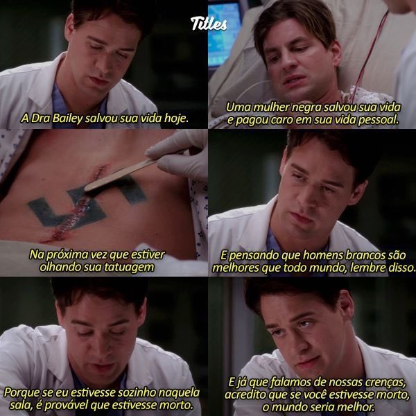 racism / BLM / xenophobia1)S4E9-10: “ crash into me”2)S14E10: “personal jesus”3)S17E4: “you never walk alone”4)S17E6(+station 19 S4E5): “no time for despair” “out of control”