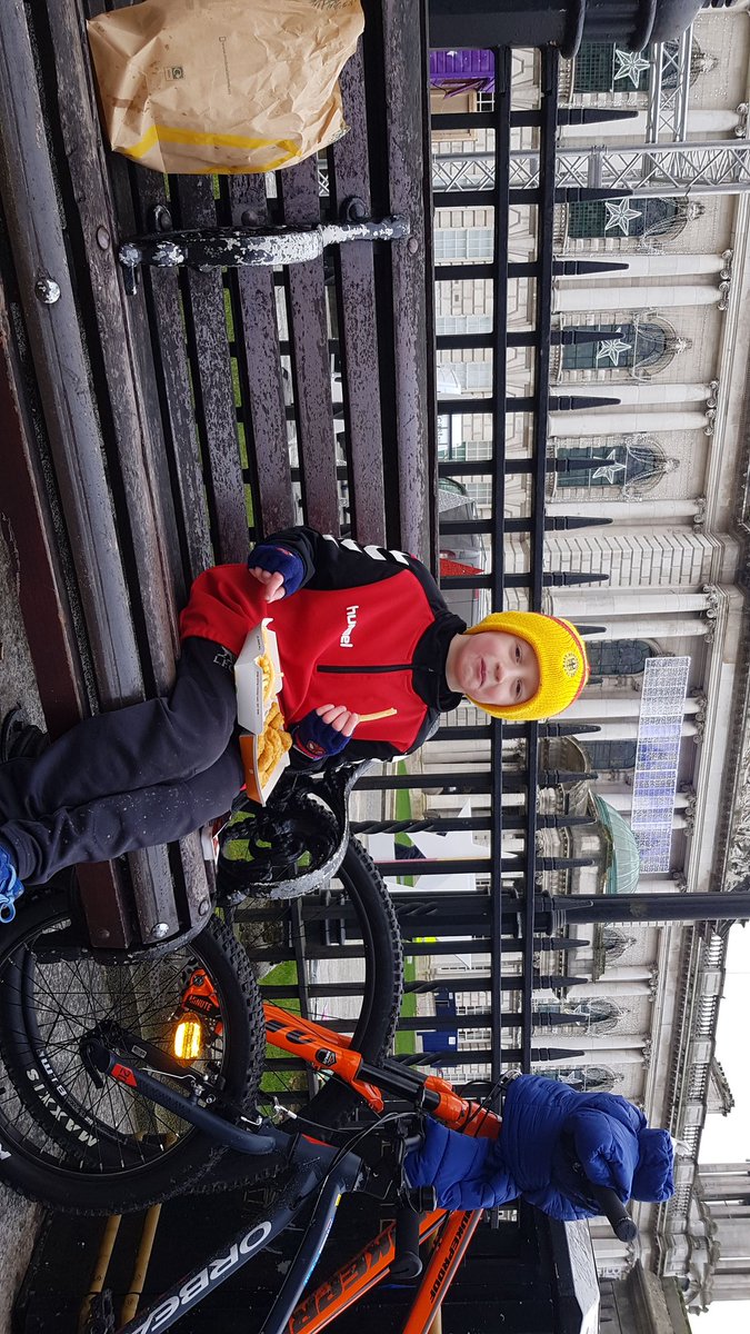 Cracking day out on the bike home school education at its finest #lockdown #myboy #bangortobelfast #cycling