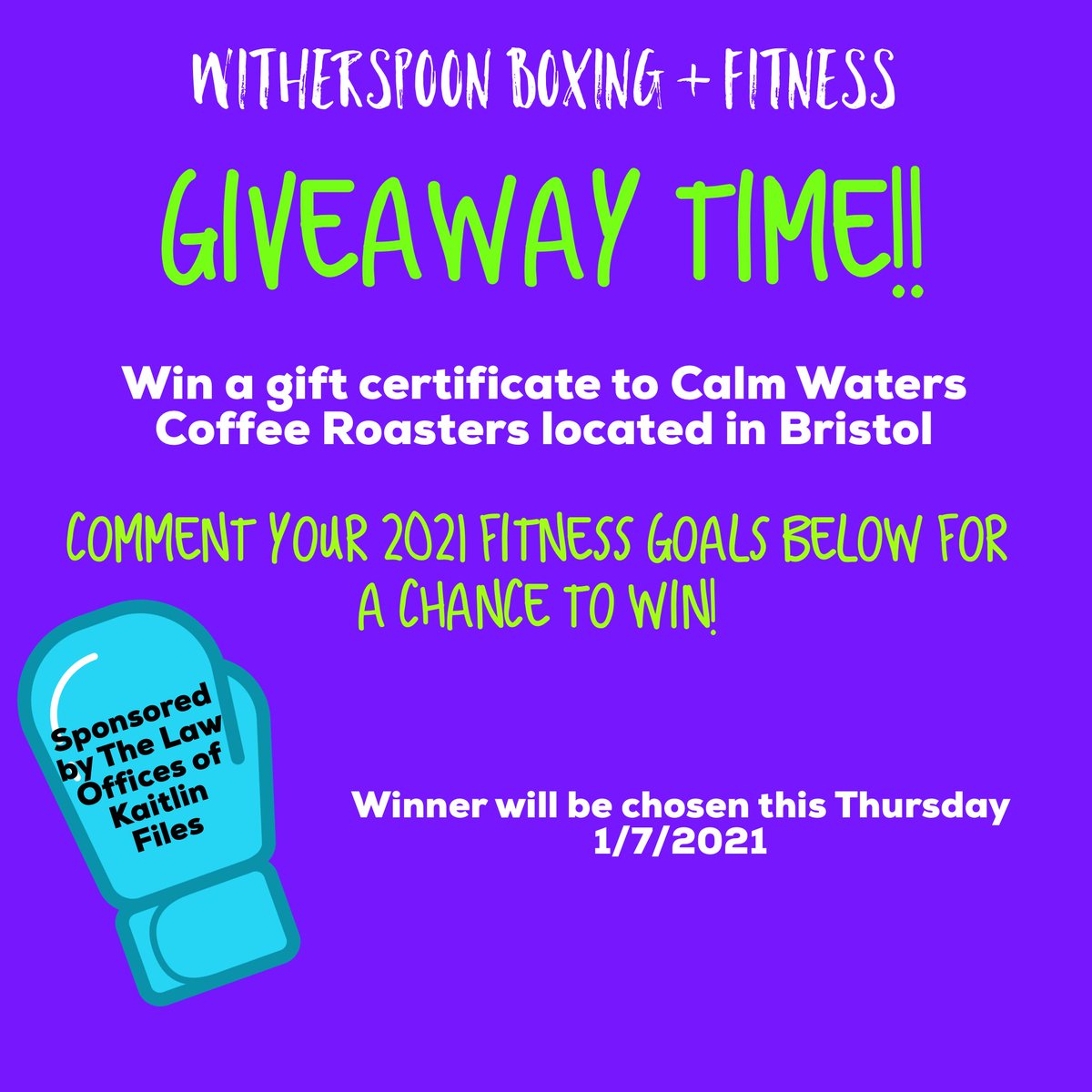 WS_Boxing's tweet photo. Drop your comments below now through Wednesday for a chance to win a gift certificate to Calm Waters Coffee Roasters! #witherspoonboxing  #witherspoonwednesday #giveaway #bristolborough https://t.co/cl6cPGz7vf