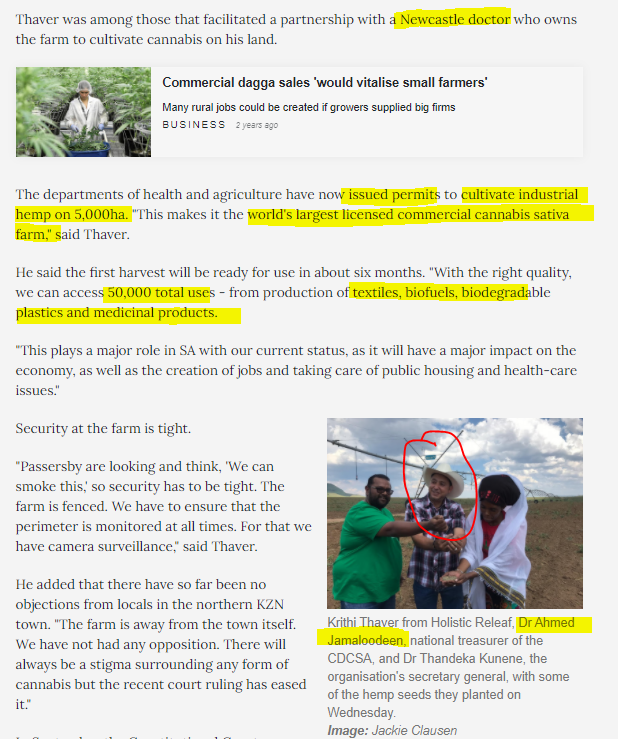 $TXTM - Director of JV company owns world's largest cannabis sativa farm (5000 ha)- Chart is beautiful - steadily climbing since JV announcement in April- Not a pump and dump-  $TXTM might be slow to move, but when it does it could go quickly https://www.timeslive.co.za/news/south-africa/2018-12-19-kzn-farmer-grows-1000ha-of-cannabis-but-you-cant-smoke-it/