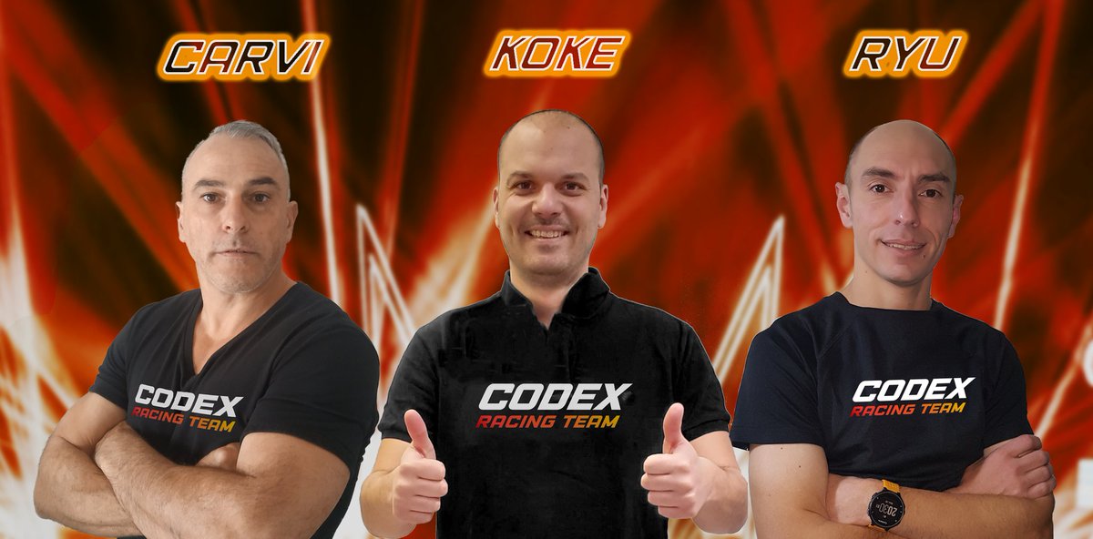 OFICIAL
🌟🌟🌟🌟🌟🌟🌟🌟🌟

Seguimos con las presentaciones de la plantilla CODEX, hoy les toca a 3 cracks!!! 💪💪

- <a href="/KokeTrz/">KoKe</a>
- <a href="/ryuiroshy/">Fvrt_Ryu</a>
- Carvi

3 piezas fundamentales para este nuevo proyecto. Gracias por formar parte de nosotros y ahora a darle caña chicos!😉 👊🏁