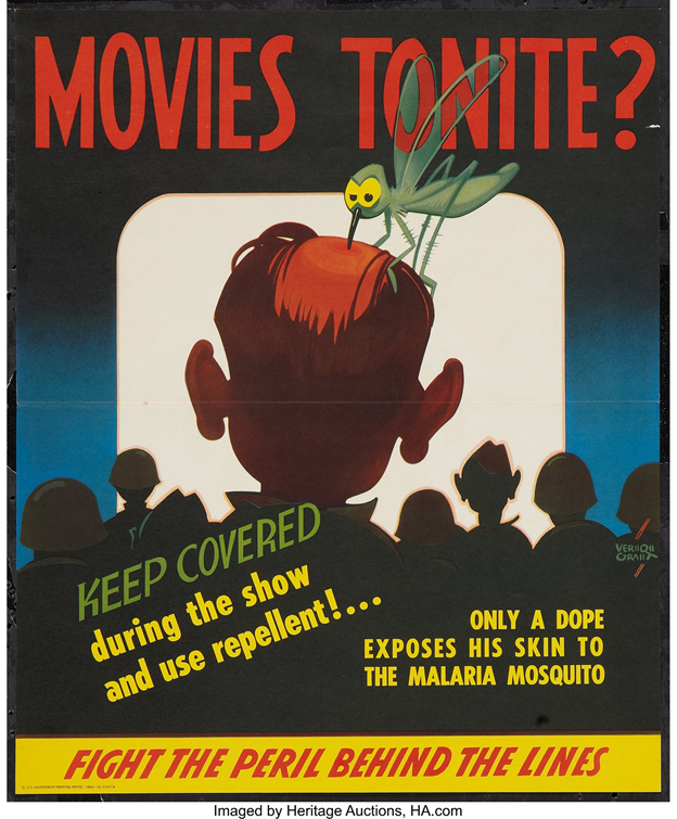 #20 I know what I like. Apart from disease mosquitoes have also inspired art and advertising. Some are gothic and macabre, whereas others are more humorous. The US excelled at this during WW2, when posters and films were used to warn of the dangers of mosquito-borne disease.