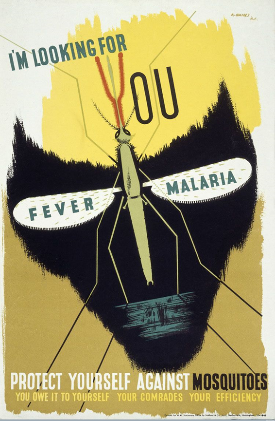 #20 I know what I like. Apart from disease mosquitoes have also inspired art and advertising. Some are gothic and macabre, whereas others are more humorous. The US excelled at this during WW2, when posters and films were used to warn of the dangers of mosquito-borne disease.