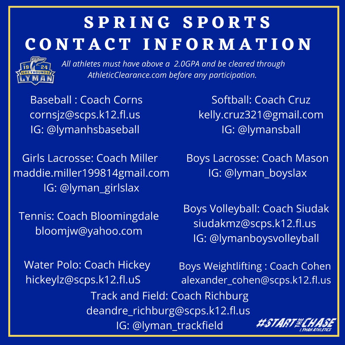 IT’S ALMOST TIME FOR SPRING SPORTS! 🔥 <a href="/LymanSoftball/">Lyman HS Softball</a> @LymanHSBaseball <a href="/LymanGirlsLax/">Lyman Girls Lacrosse</a> <a href="/boys_lyman/">Lyman boys volleyball</a> <a href="/LymanHighSchool/">Lyman High School</a>