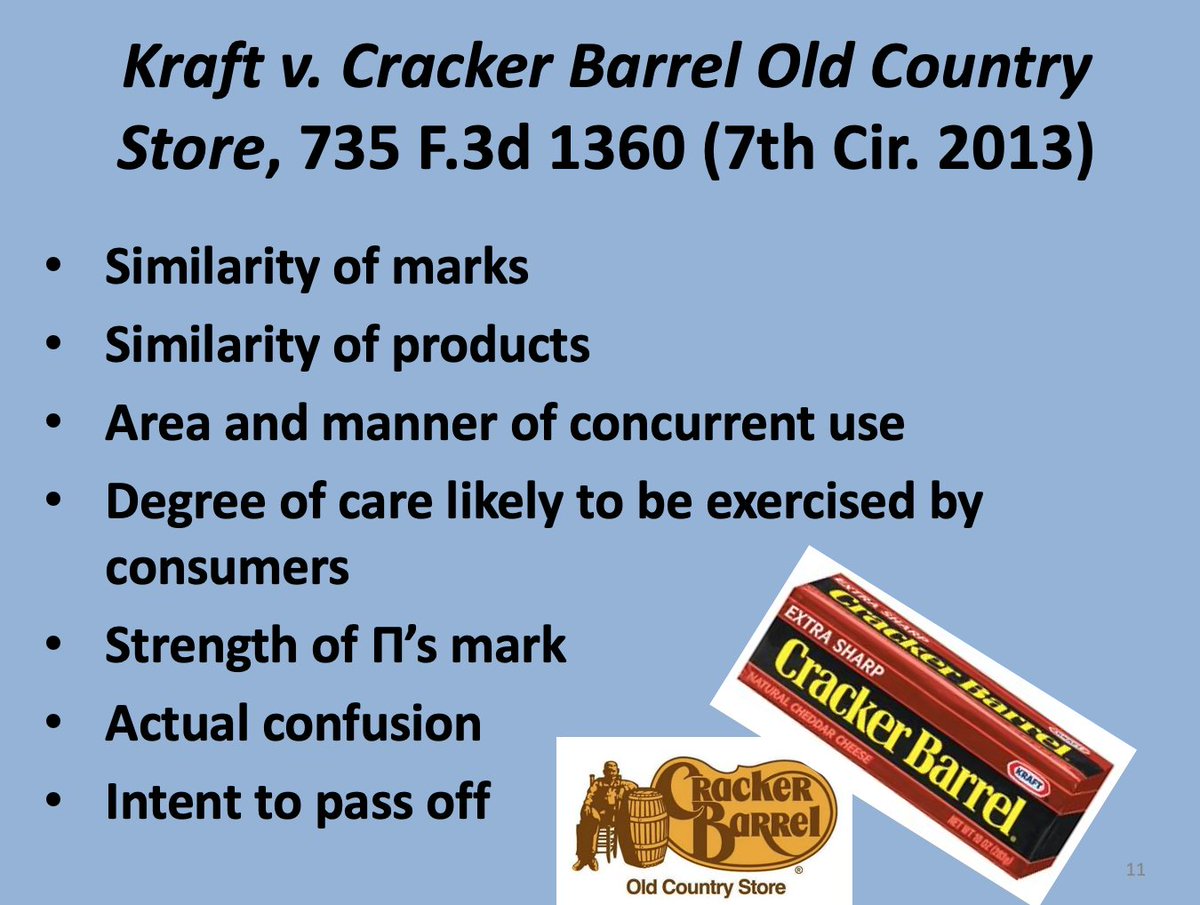 4. multifactor tests. how can anyone follow a discussion of 8 different factors w/o losing track? i want it pinned up there in bold font so we can stay focused on it, whether we're working thru a case or a hypo.