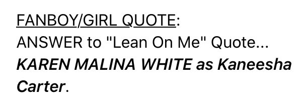 ANSWER: @ReelSmartMovies #MovieQuoteOfTheDay #LeanOnMe (1989) @Morgan_Freeman #BeverlyTodd #RobertGuilaume #AlanNorth #LynneThigpen @MikeABeach @JermaineHopkin @Karen_Malina @MoonChildK2 @TheReginaTaylor @TonyTodd54 @JustJTolentino @DelilahCotto #JohnGAvildsen #MovieTrivia...