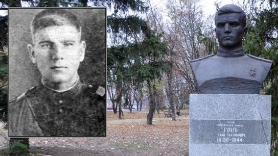 Voina_41_45's tweet image. 5 января 1944, внезапно ворвавшись в село Высокая Печь, танк лейтенанта Голуба уничтожил 3 «тигра», 2 «пантеры», 5 орудий и до роты пехоты. Передвигаясь от дома к дому, Голуб расстреливал в упор метавшихся в панике фашистов. В последней атаке направил танк на вражескую батарею