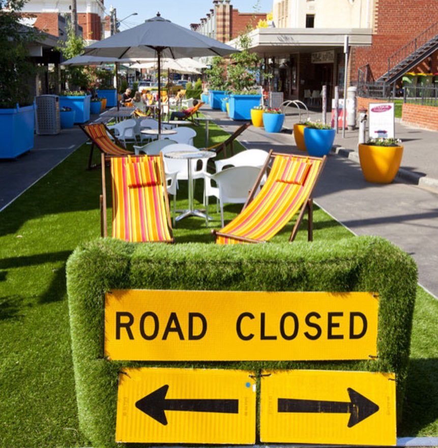 parks_pocket's tweet photo. Pocketparks is planning a Street Takeover! How cool is this Pop-Up Park in Yarraville, Australia? What would you like to see in our Pop-Up Park? Comment below!
#popupparks #pocketparks #stl #downtownstl #streettakeover #streetsareforpeople #activate #urbandesign https://t.co/uH9zwGOxq2