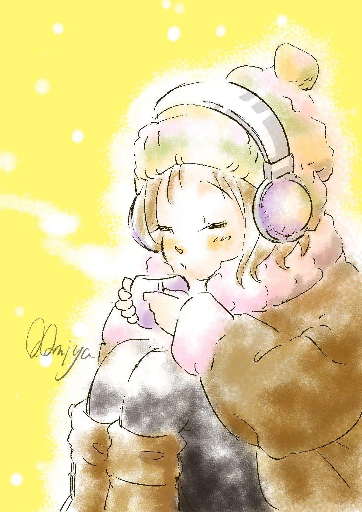 ククミヤ ワカナ お仕事募集中 Enchafe イラスト イラスト好きな人と繋がりたい 絵描き 絵描きさんと繋がりたい ヘッドフォン 冬服 女の子 女の子イラスト T Co K2thnuxqrc Twitter