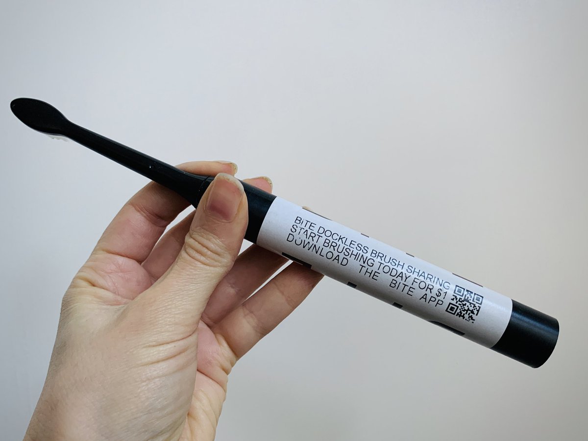 Welp, it’s no surprise that BITE—the toothbrush share startup—couldn’t survive this pandemic.I‘ll miss finding all the BITE brushes scattered around the city and bringing them home to charge them.It was a great idea while it lasted. Thank you to  @pwnkip and their team.