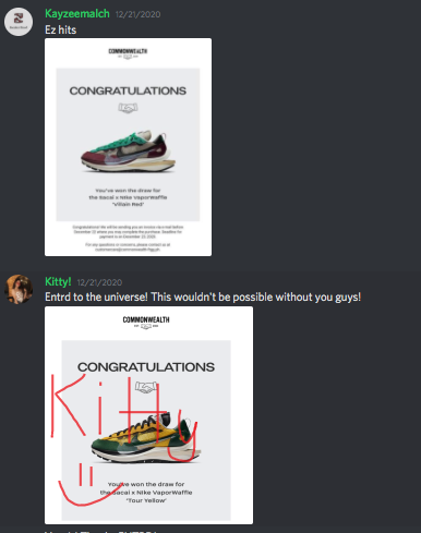 Entrd_AIO's tweet photo. The Sacai Vaporwaffle was yet another release dominated by Entrd. 👨‍🍳

With tons of pairs secured with only a limited userbase, our members are very excited for what the future has in store for them. 🤩

Want a copy!? RT + Tag a friend for a chance at an invite! 🔁🙋 https://t.co/6YVLV7O23u
