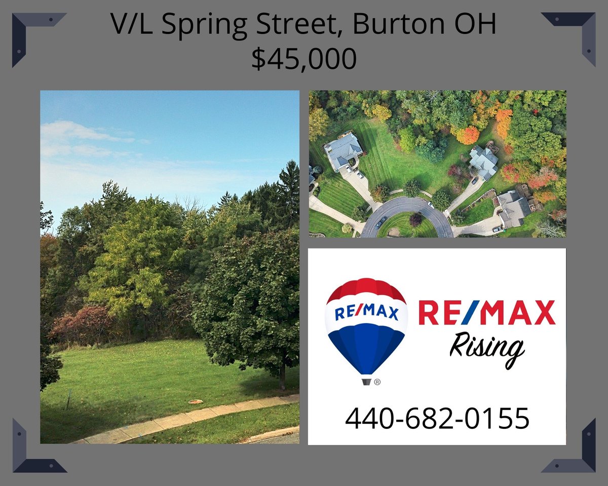 Looking to build?  Check out this beautiful vacant land available in Burton Village.  Call 440-682-0155 to schedule a showing today!

#propertyforsale #realestate #buildablelot #propertysearch